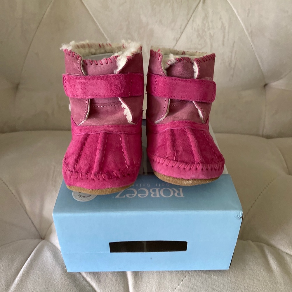 Baby Robeez Soft Sole Boots Size 6-12 Months